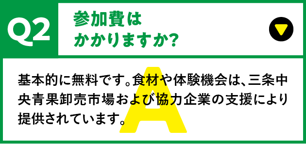 基本的に無料です。